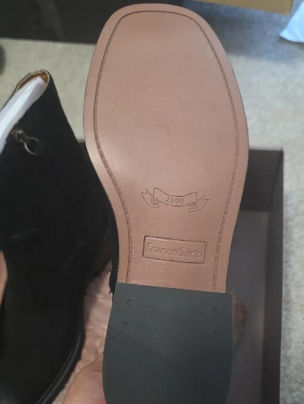 L-Gillian Black Suede Women Ankle Boot - Size 8m